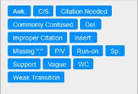 The default QuickMark set