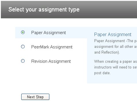 Leave the default paper assignment