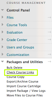 check course links