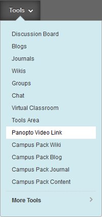 Selecting Panopto Video link