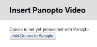 Clicking Add Course to Panopto