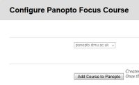 The second Add Course to Panopto button