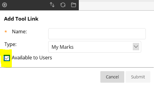 image of make available to users checkbox