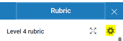 expand rubric button