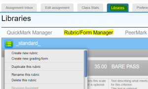 Rubric/Form Manager