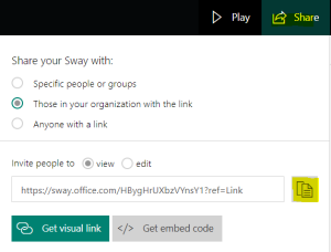 Permissions and sharing Sway