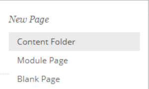 Selecting Content Folder