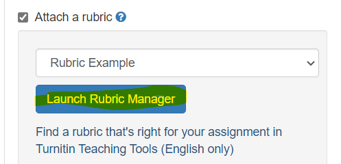 launch rubric manager